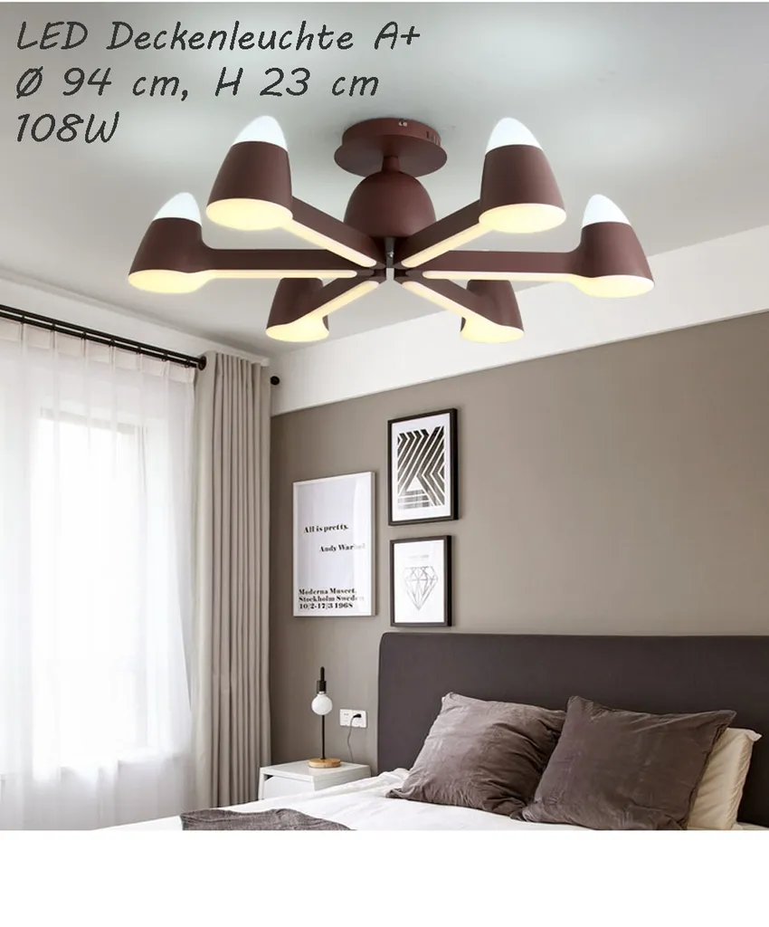 Plafonnier LED Chambre et Salon - Éclairage Réglable avec Télécommande - 6
