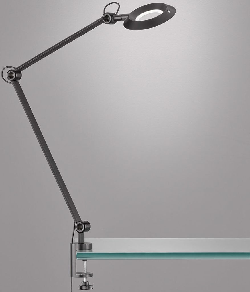 LED Klemmleuchte, Tischlampe, verstellbar, 3 Stufen dimmbar, H 65 cm
