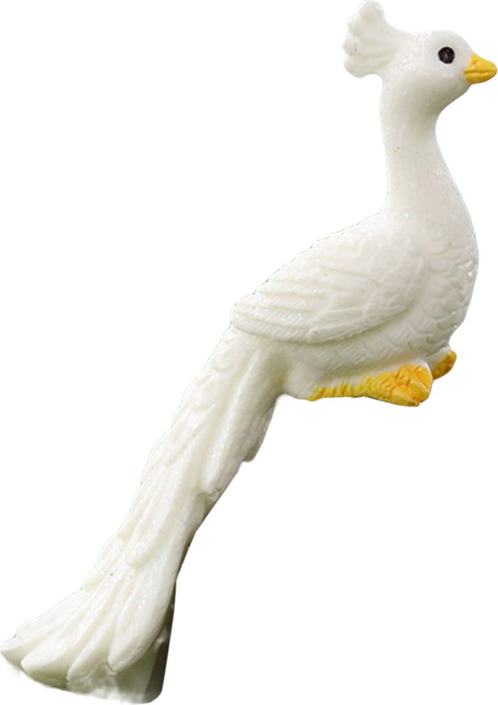 Pfauen Ornament Dekorative realistische handgefertigte Fotoprops Harz Garten Mikro Landschaft Pfauen Wohnkultur-P