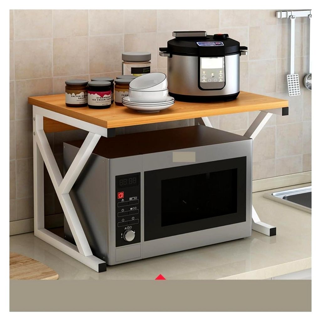 Mikrowellen-Küchenregal mit Toaster-Gestell, multifunktionaler Ofenständer für platzsparende Küchenaufbewahrung