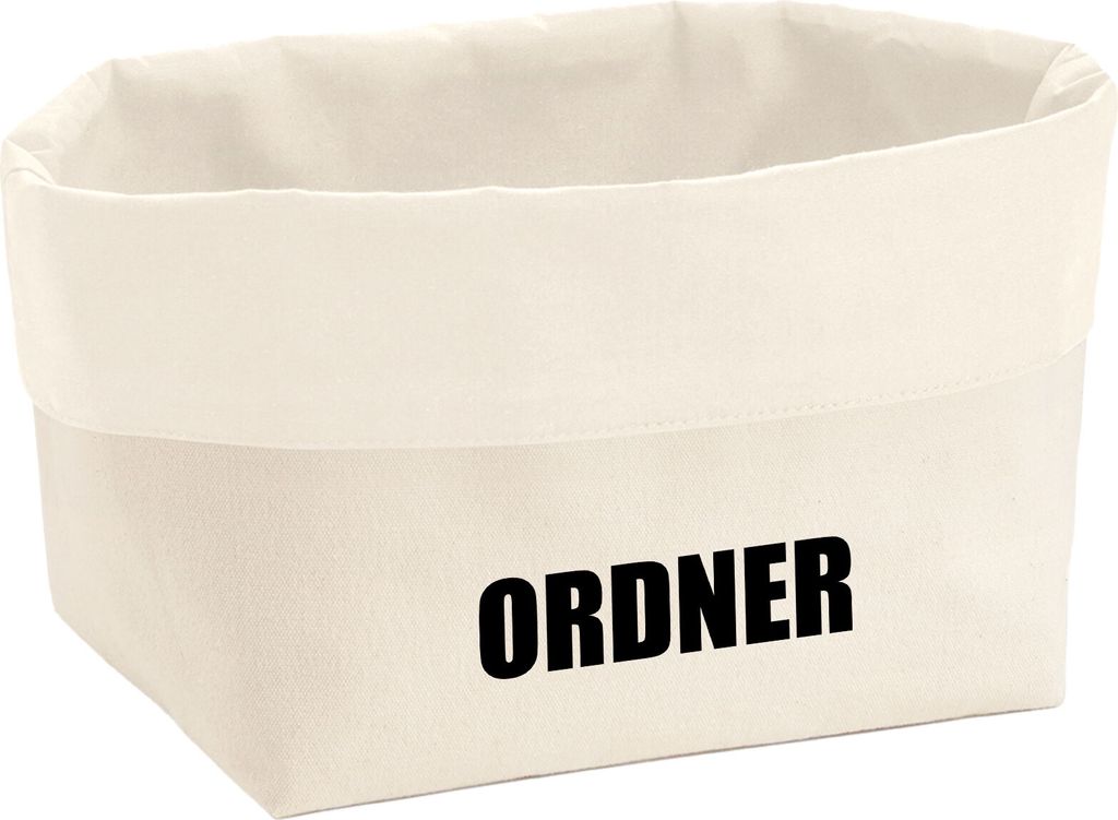 Huuraa Organizer Ordner Schriftzug 3 Liter Medium Canvas Baumwolle Utensilo Geschenkidee