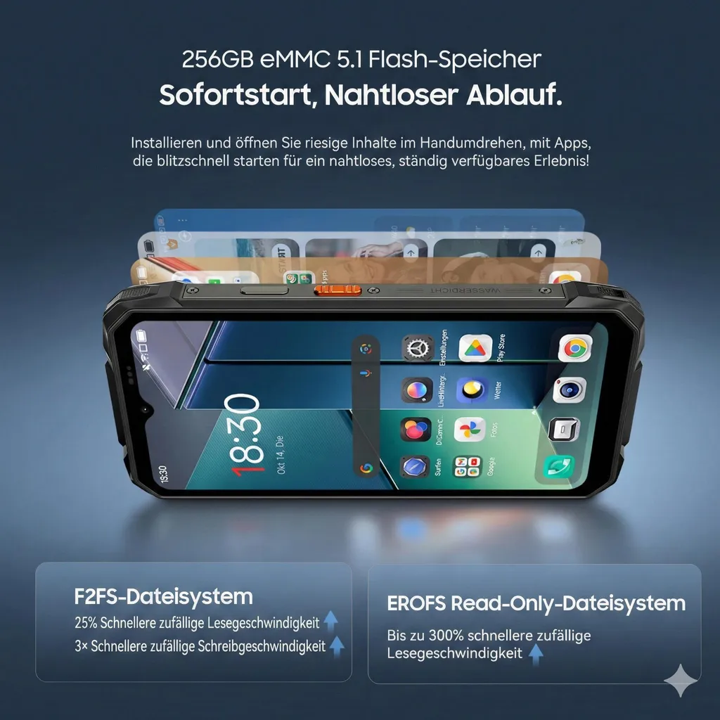 Smartphone Extérieur Blackview ROCK 1 Pro 256Go pour Professionnel - 9