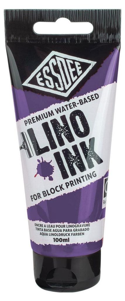 Essdee Premium Blockdruckfarbe auf Wasserbasis, 100 ml, Violett