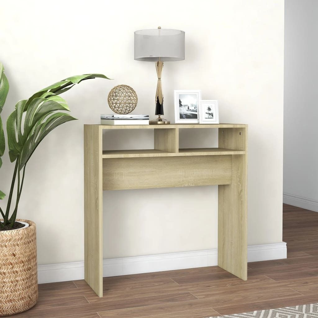 "SALE 2026"Konsolentische - Braun Konsolentisch Sonoma-Eiche 78x30x80cm Holzwerkstoff Stabli Möbel9752551