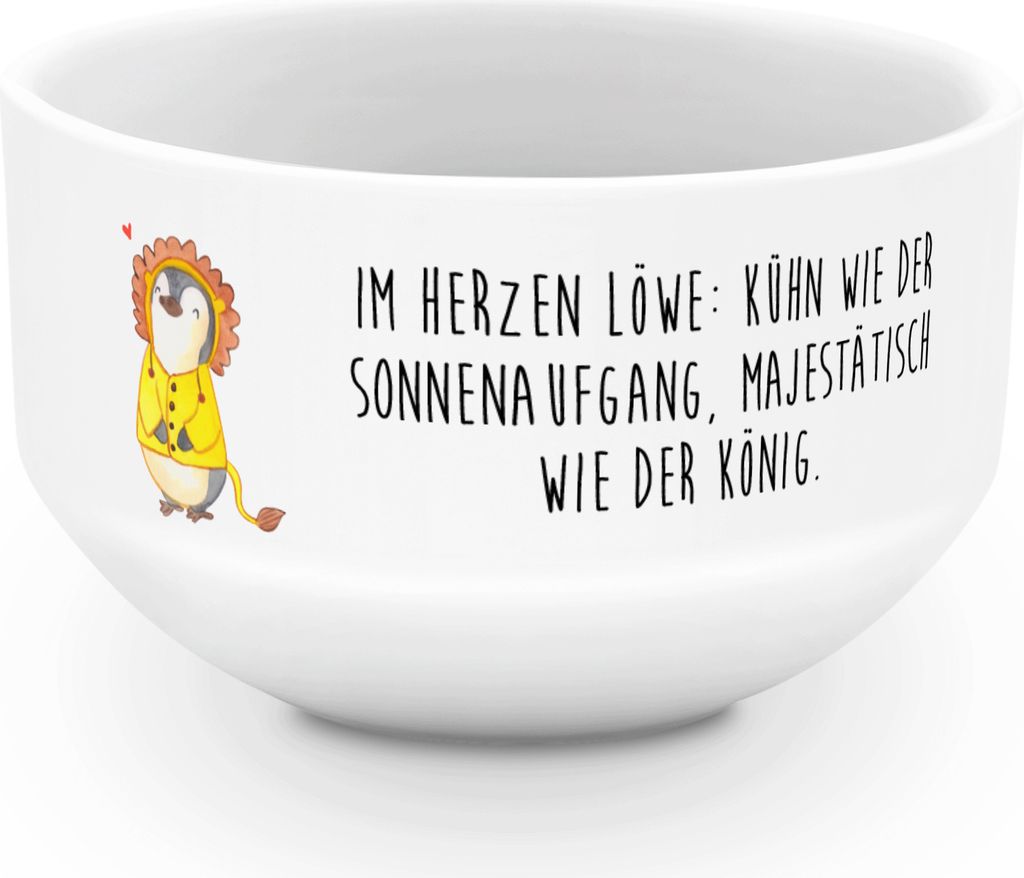Mr. & Mrs. Panda Schüssel Löwe Astrologie - Weiß - Geschenk, Geburtstagsgeschenk, Sternzeichen, schälchen, Horoskop, dessertschale, Tierkreisze...