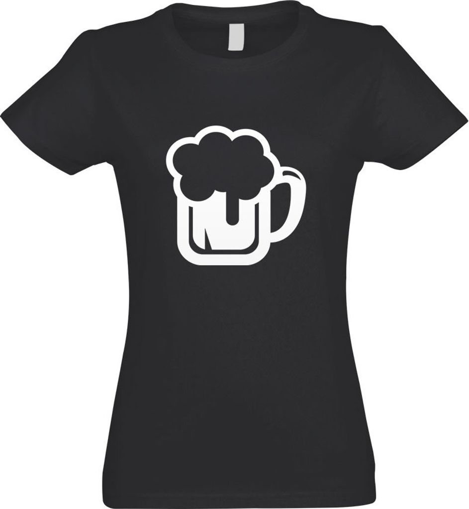 Kiwistar - T-Shirt tailliert - Damen - Graphit - Bierkrug Bierfass Trinken Glas - mit Motiv Bedruckt - Funshirt Design - Sport - Freizeit - Damen - L