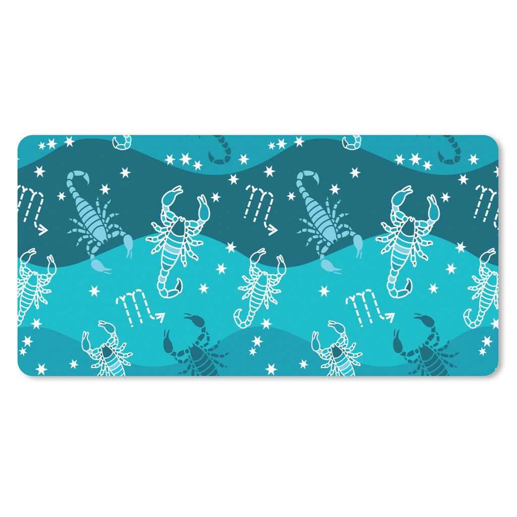 MuchoWow Mauspad Mousepad Skorpion - Tierkreiszeichen - Muster 60x30 cm - Mousepads - Maus Mat - Pad - Mausunterlage - Nachhaltig