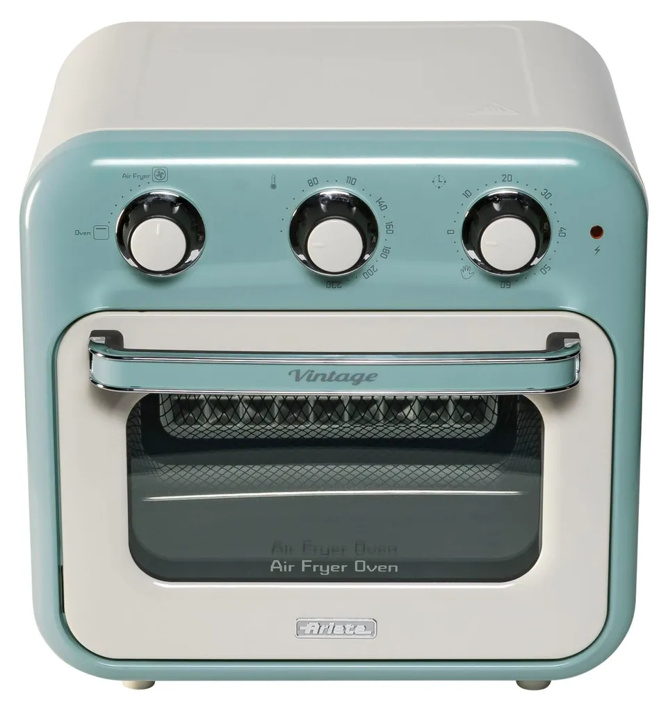 Mini-four Air Fryer Ariete Vintage Bleu - Idéal pour Frites et Rôtis