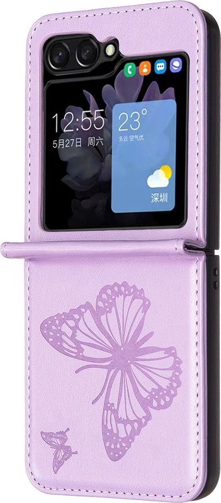 Mobigear Butterfly Samsung Galaxy Z Flip 7 FE Hülle Backcover - Lila