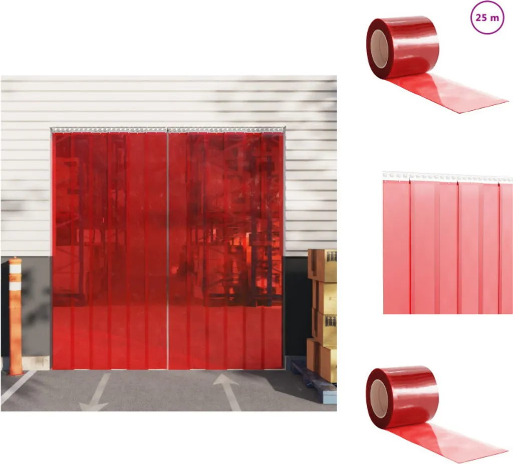 Stopper les courants d'air avec le rideau PVC rouge 200x1,6 mm 25 m