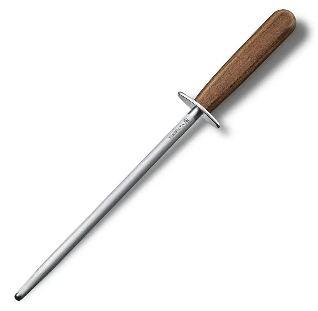 Victorinox Wood Honing Wetzstahl Rund - 23 cm - Mittel fein - Griff aus Ahornholz