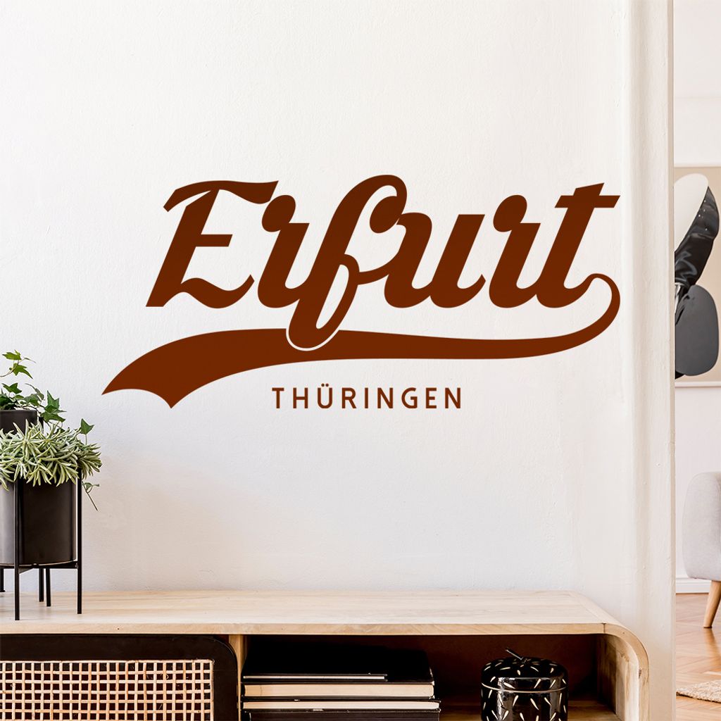 Erfurt Thüringen Wandtattoo Wandaufkleber Wall Sticker - Dekoration, Küche, Wohnzimmer, Schlafzimmer, Badezimmer