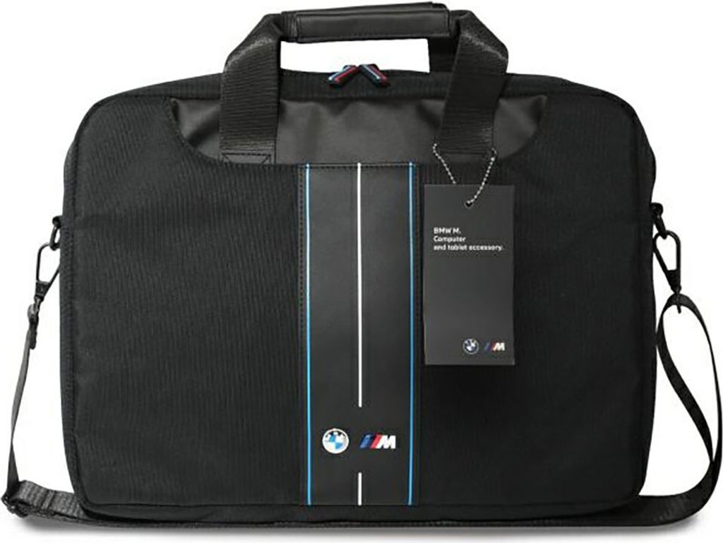 Torba Bmw Bmcb15Compvskl 16" Czarny/Schwarz Nylon Blau Streifen