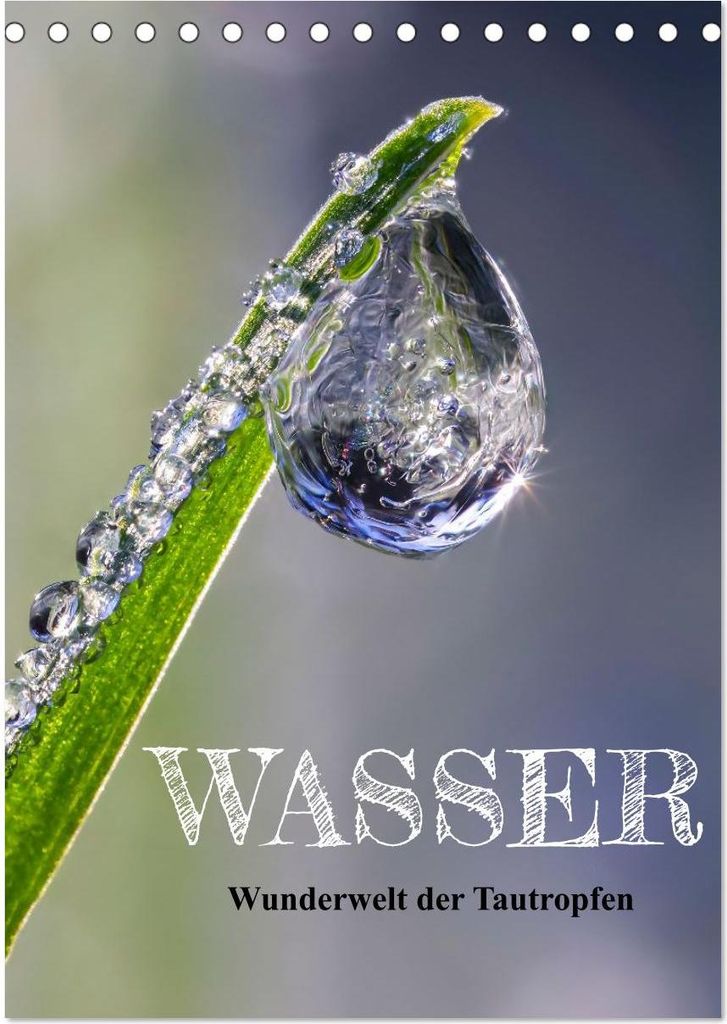 Wasser - Wunderwelt der Tautropfen (Tischkalender 2027 DIN A5 hoch), CALVENDO Monatskalender