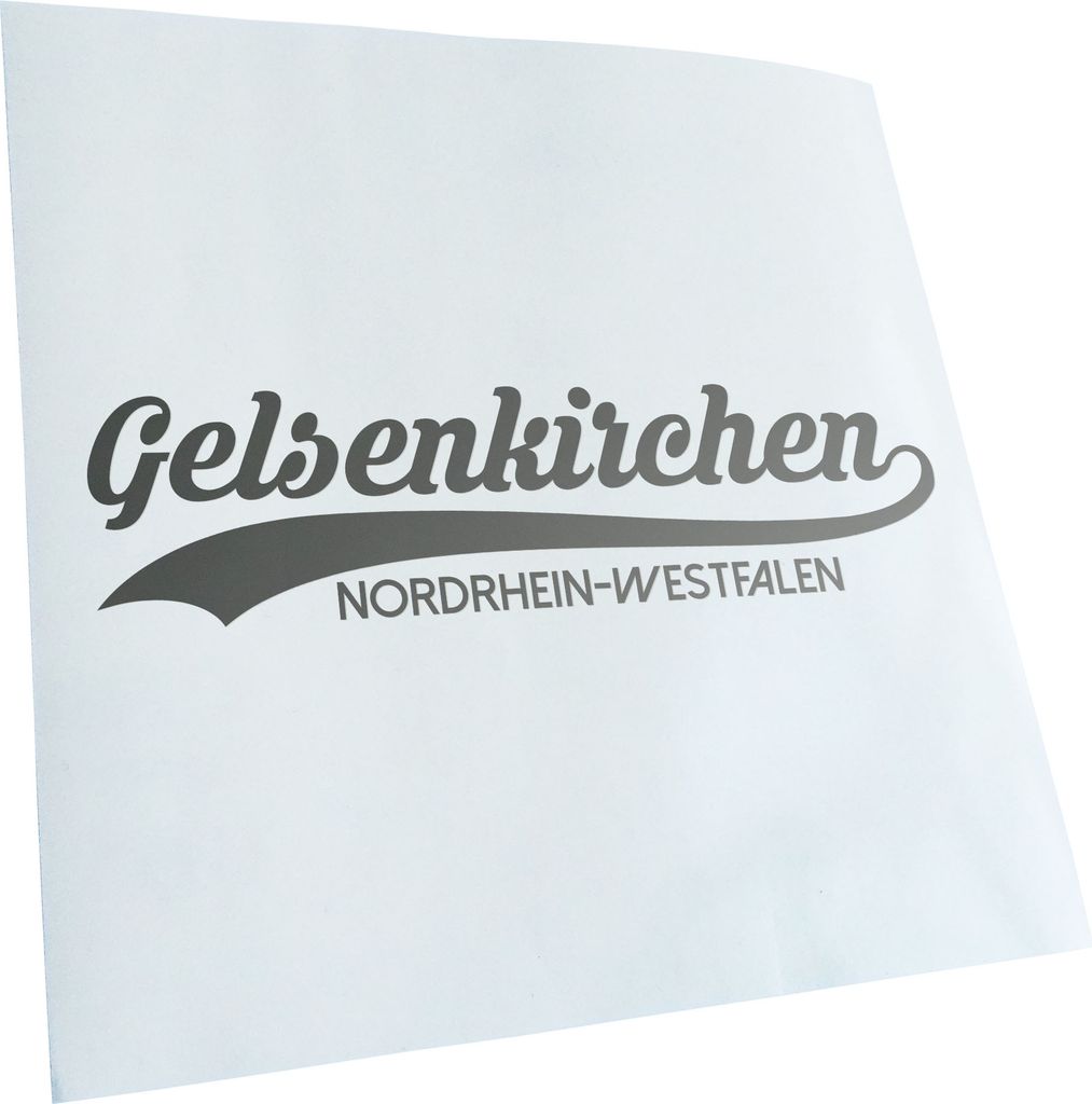 Kiwistar - Autoaufkleber - Gelsenkirchen Nordrhein-Westfalen - Silber - 50x13cm - Aufkleber für Auto, Laptop, Fahrrad, LKW, Motorrad mehrfarbig JD...