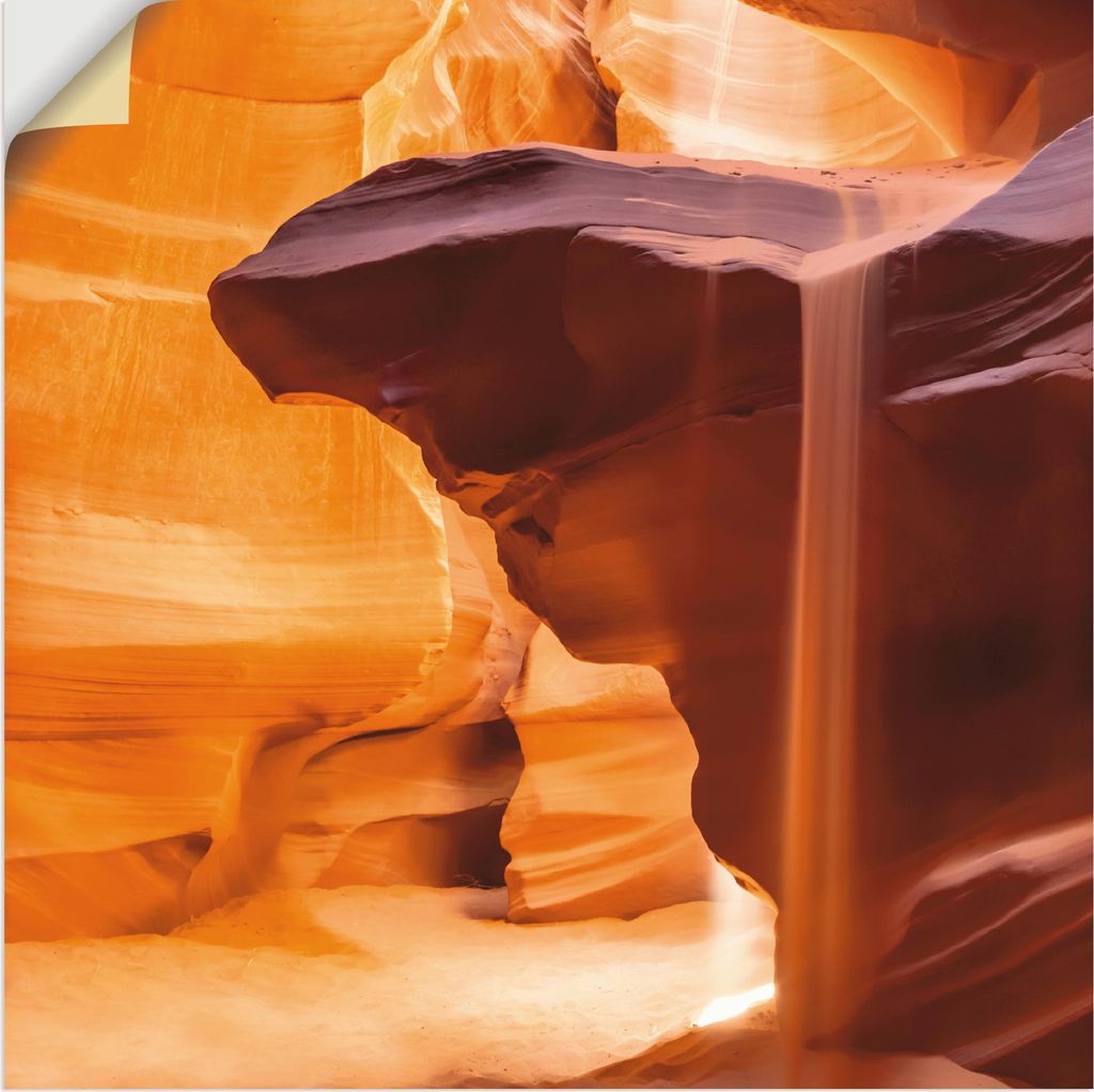 ARTland Wandbild, selbstklebend Antelope Canyon Sanddusche Größe: 30x30 cm