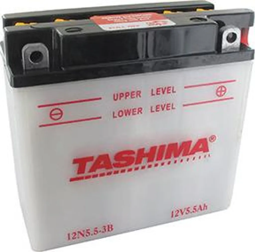 Batterie Tashima 12V 5,5Ah avec Pack Acide Séparé et + à Droite 12V
