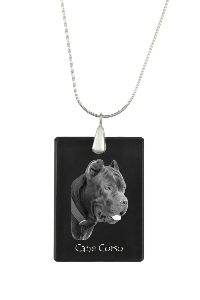 Memoriale Cane Corso: Ciondolo in Cristallo e Foto in Argento Art-Dog
