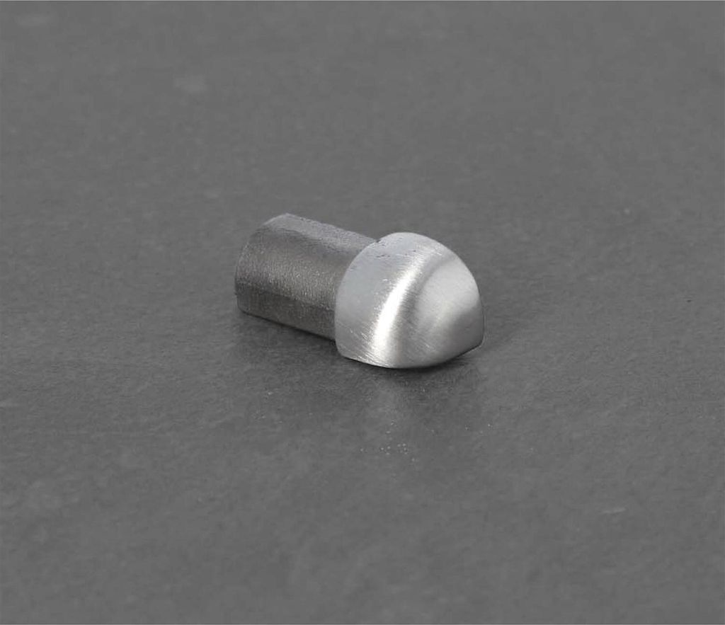 Außenecke Rundkantenprofil 11 mm V2A Edelstahl massiv GEBÜRSTET Profilkanten