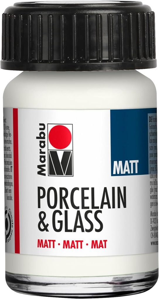 Marabu Farbe "Porcelain & Glass" matt 15 ml weiß Produktbild 