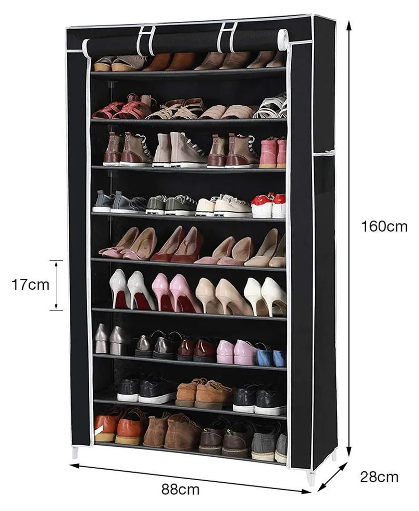 Crochet à Chaussures en ABS Noir Durable et Réutilisable pour Dressing - 4