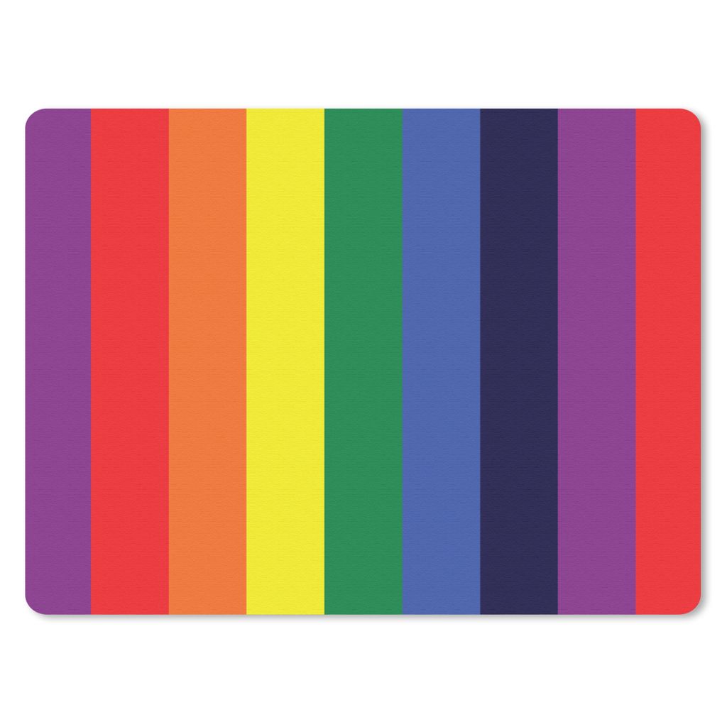 MuchoWow Mauspad Mousepad Regenbogen - Muster - Stolz 23x19 cm - Mousepads - Maus Mat - Pad - Mausunterlage - Schreibtischunterlage - Mauspad