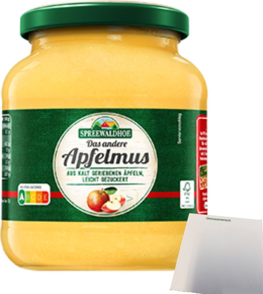 Spreewaldhof Das andere Apfelmus (350g Glas) + usy Block