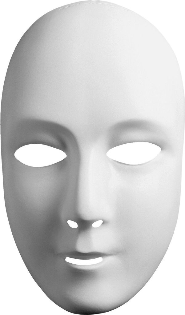 Neutralmaske Kopf Frau - Fasching Karneval Halloween Produktbild 
