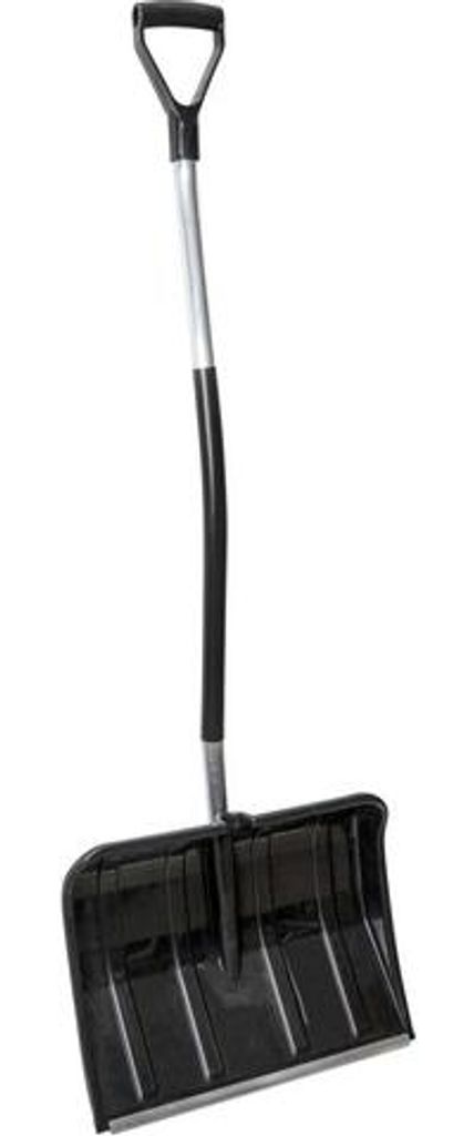 MMXX Schneeschieber 130 cm, D-Griff, Stahlrohr, Metallkante, Schaufelmaße 458 x 344 mm
