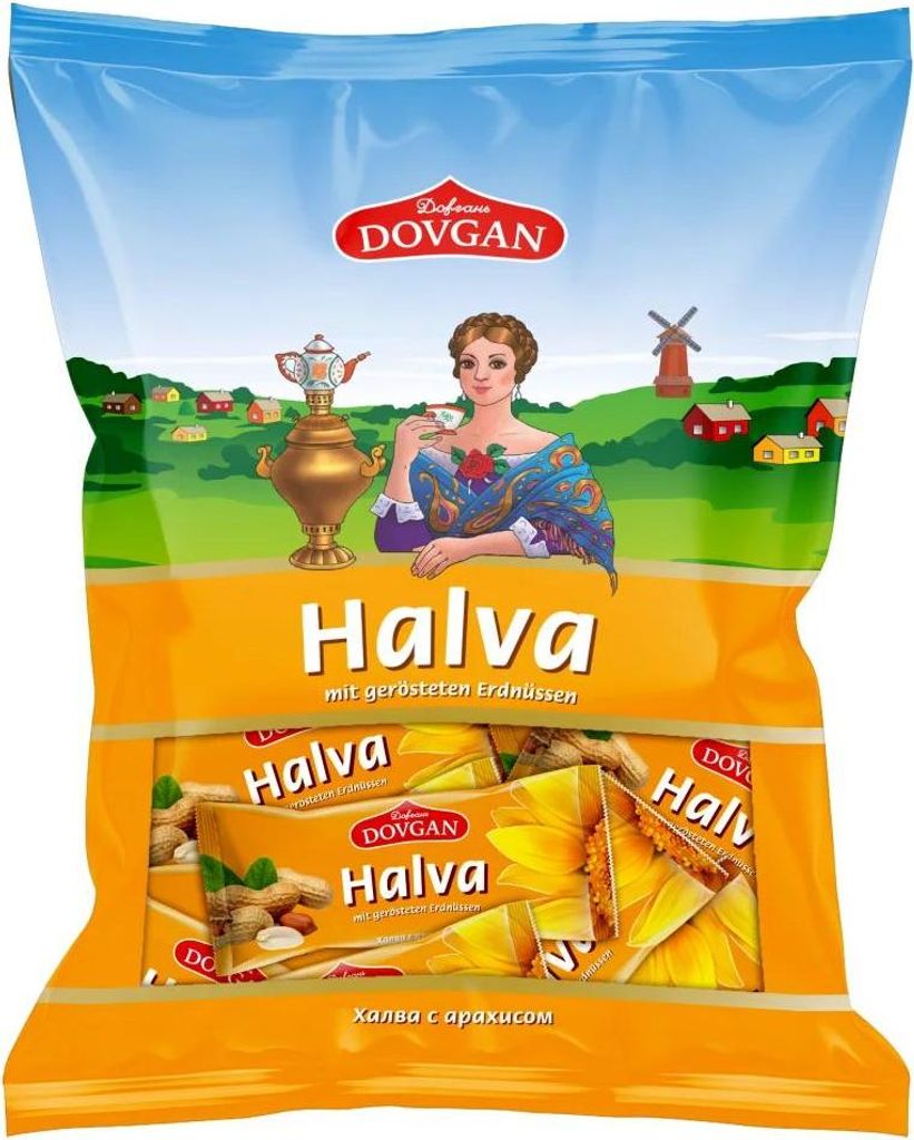 DOVGAN Halva mit gerösteten Erdnüssen 250g Produktbild 