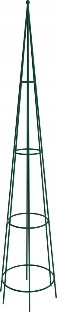 Tuteur conique 150 cm en métal vert foncé pour plantes grimpantes