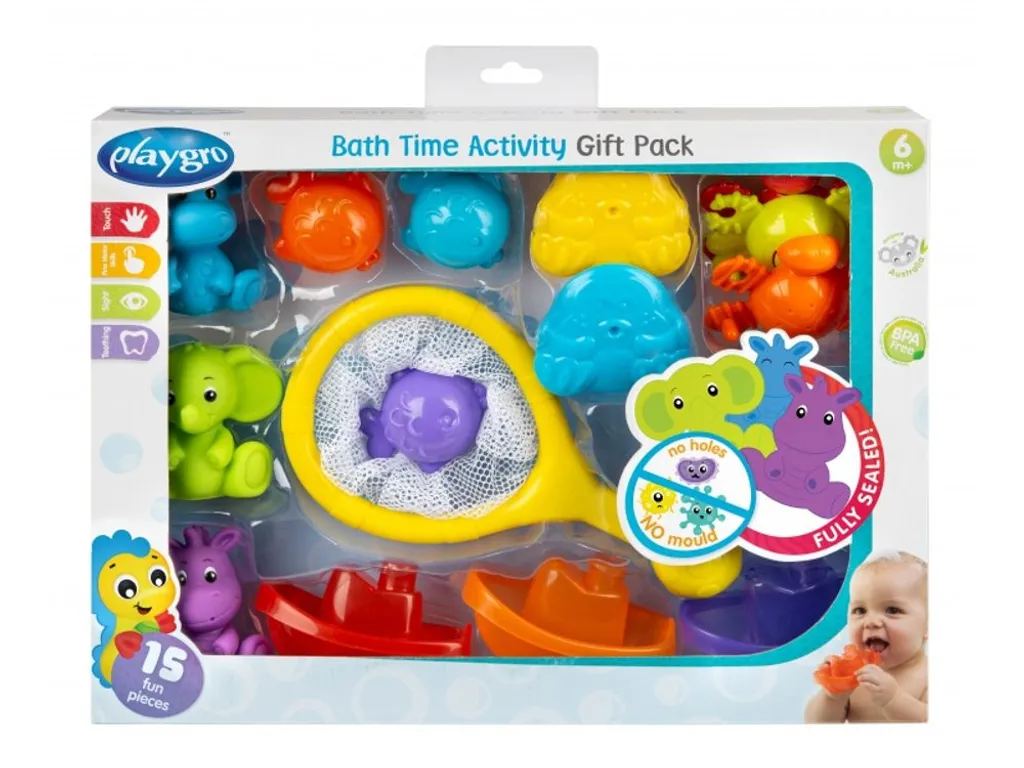 Kit Activité Bain Bébé Playgro - 15 Jouets pour Divertir et Apprendre