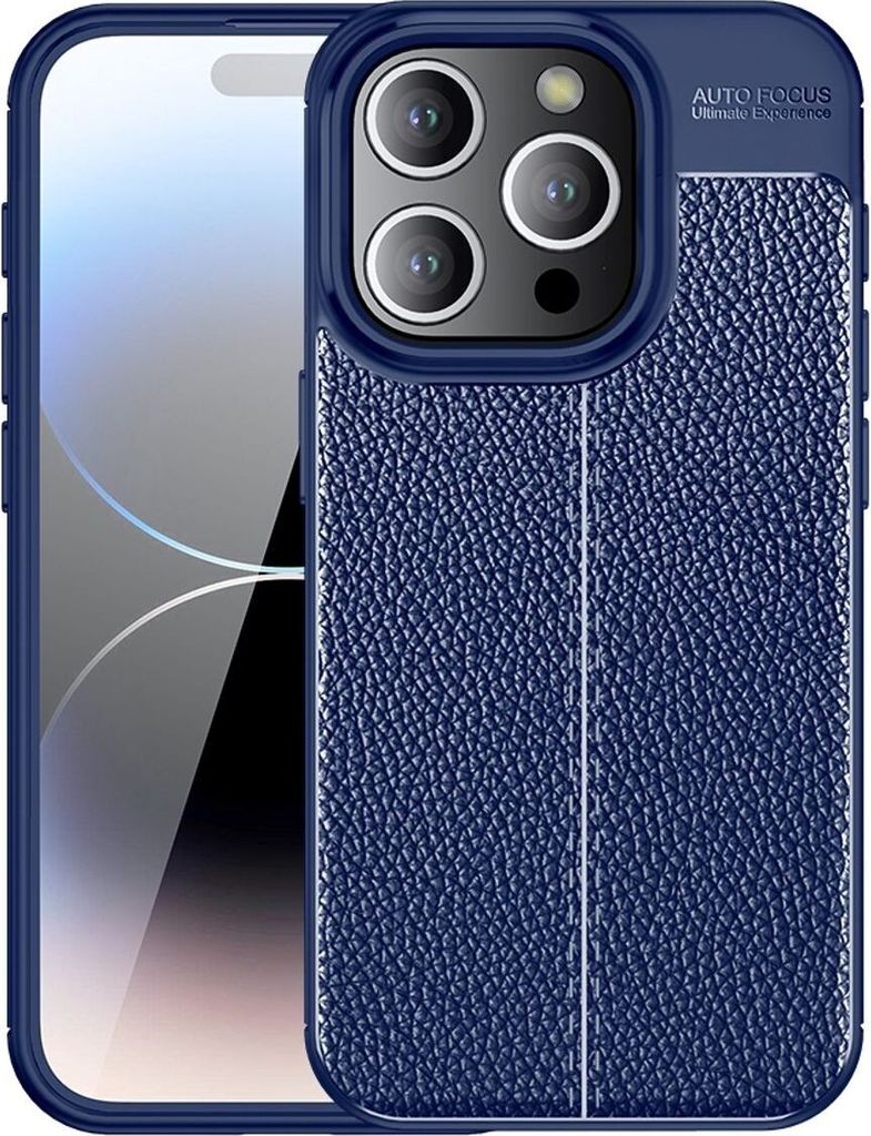 König Design Hülle kompatibel mit Apple iPhone 15 Pro Kunststoff Soft Handyhülle - Handy Case Blau