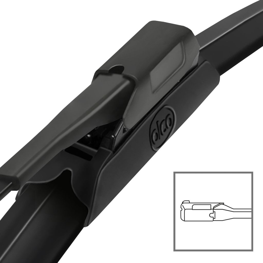 Alca Super Flat – Spazzole Tergicristallo Nano Graphite ASF1818H (45cm) – Qualità Tedesca, Silenziose E Precise Per Toyota Land Cruiser