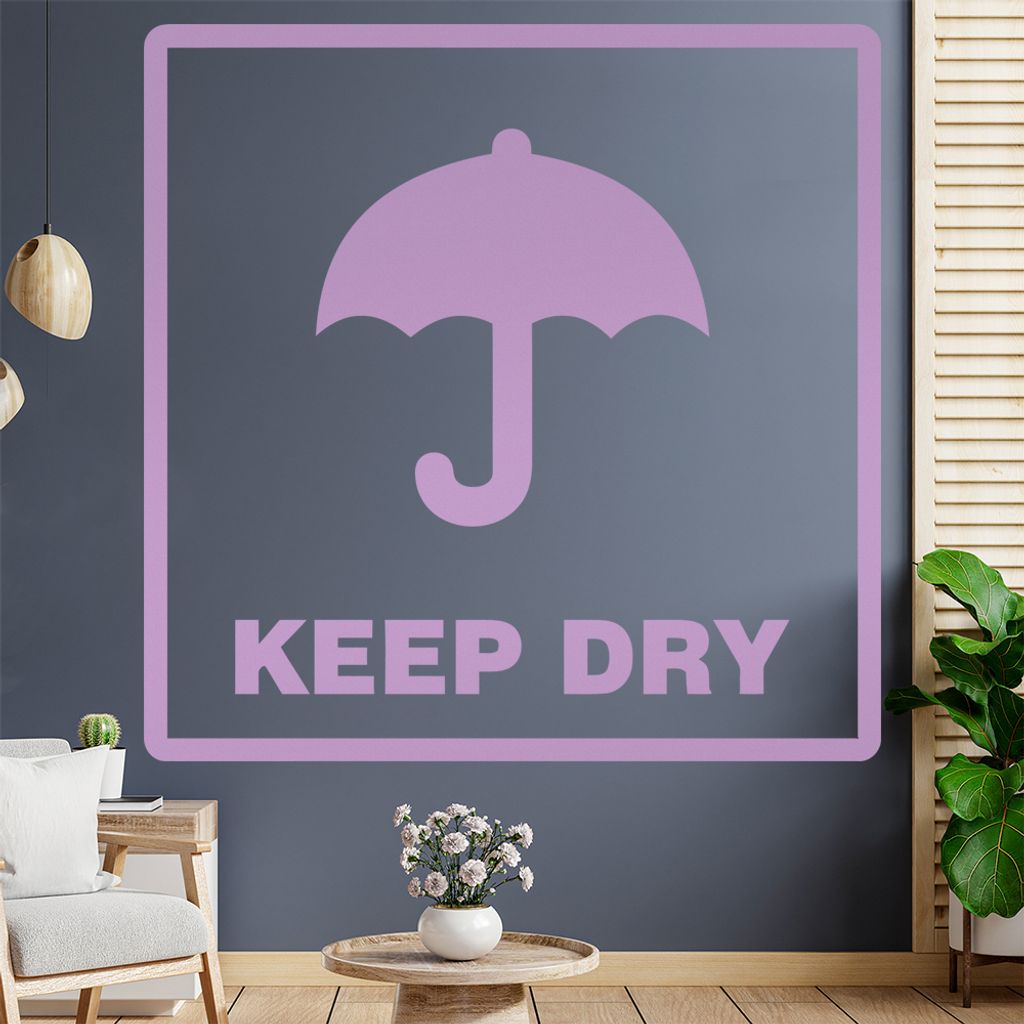 Keep Dry - trocken lagern Wandtattoo Wandaufkleber Wall Sticker - Dekoration, Küche, Wohnzimmer, Schlafzimmer, Badezimmer