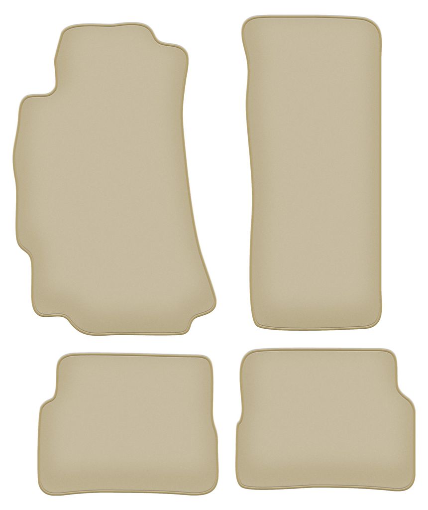 Velours-Fußmatten PREMIUM beige passend für Mazda RX-8 (2003-2012, Coupe) – mit Befestigungen – passgenau