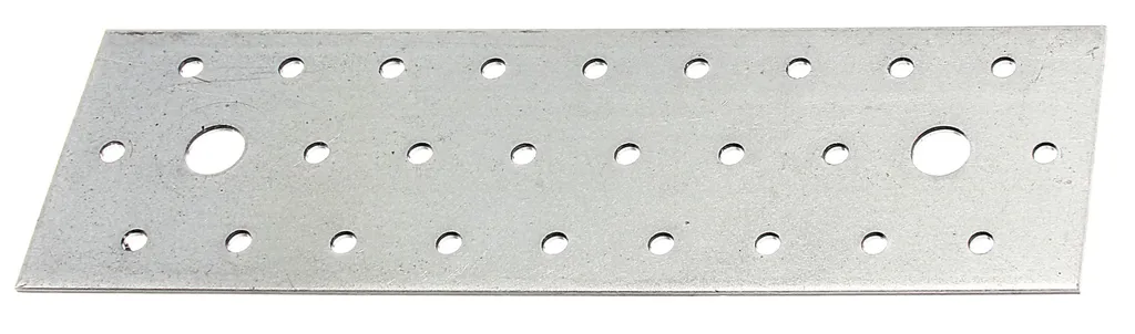 Connecteur plat de charpente en acier 200x60mm Alberts - 12 pièces