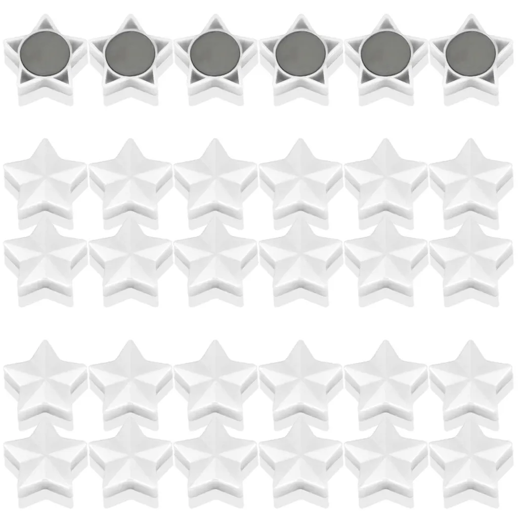 30 Aimants de Réfrigérateur en Étoile Puissants pour Tableaux Blancs