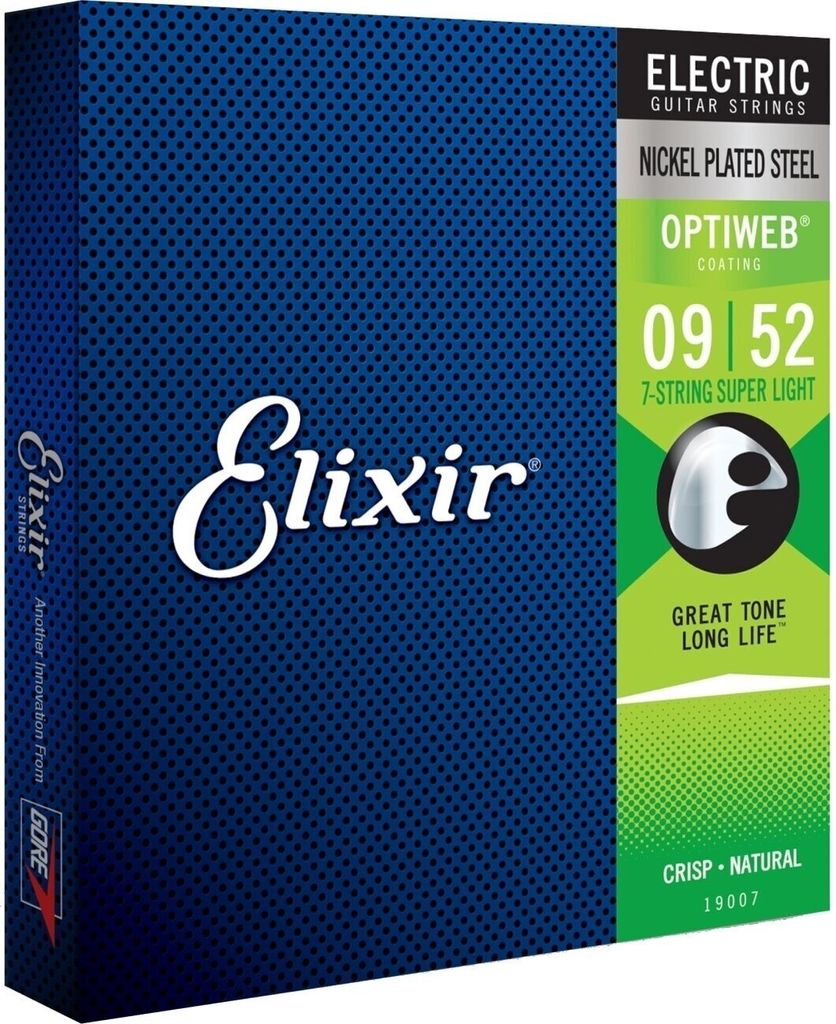 Elixir Optiweb 19007 Super Light 7-String Saiten für E-Gitarre