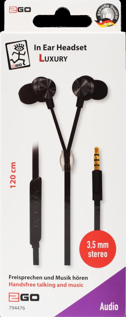 2GO 794476, Kabelgebunden, Anrufe/Musik, Kopfhörer, Produktbild 