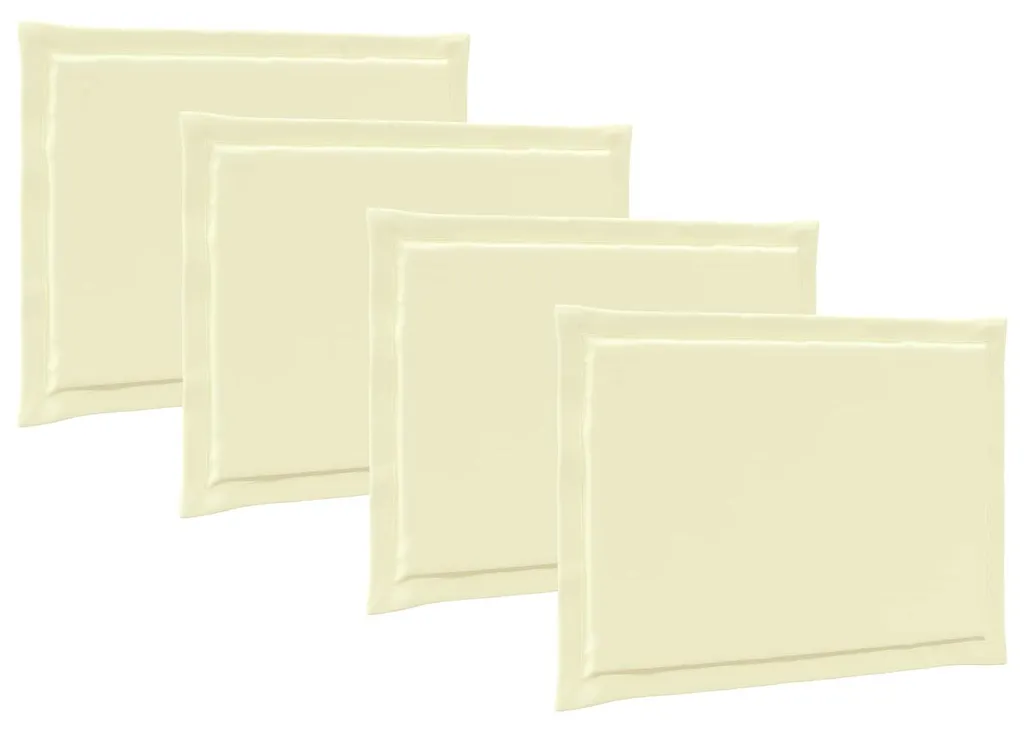 Coussins d'assise vidaXL lot de 4 crème 47x36x2 cm pour chaises dures