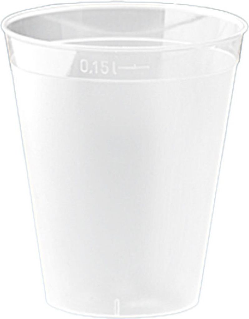 1000 Mehrweg Light Trinkglas gefrostet 0,15 l Polypropylen 150 ml