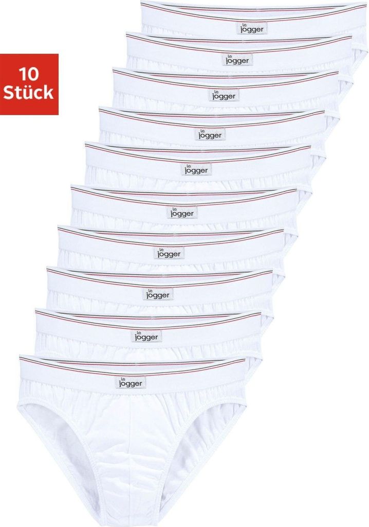 LE JOGGER Slip 10 er-Pack weiß Größe 5 (M) Produktbild 