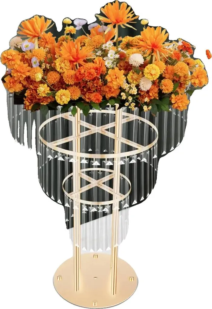 Support de plante à 5 étages en métal doré pour salon et balcon fermé
