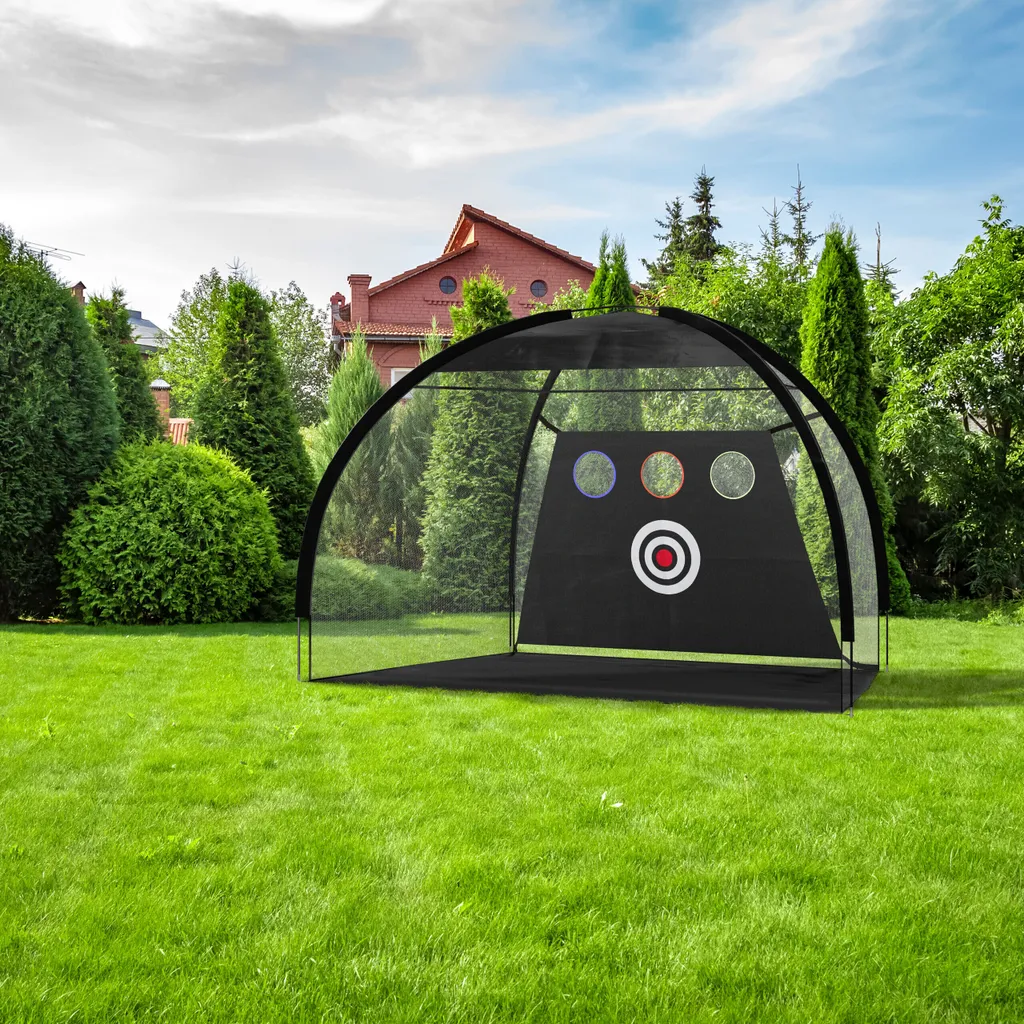 Filet de practice de golf noir Relaxdays résistant et grand format - 2