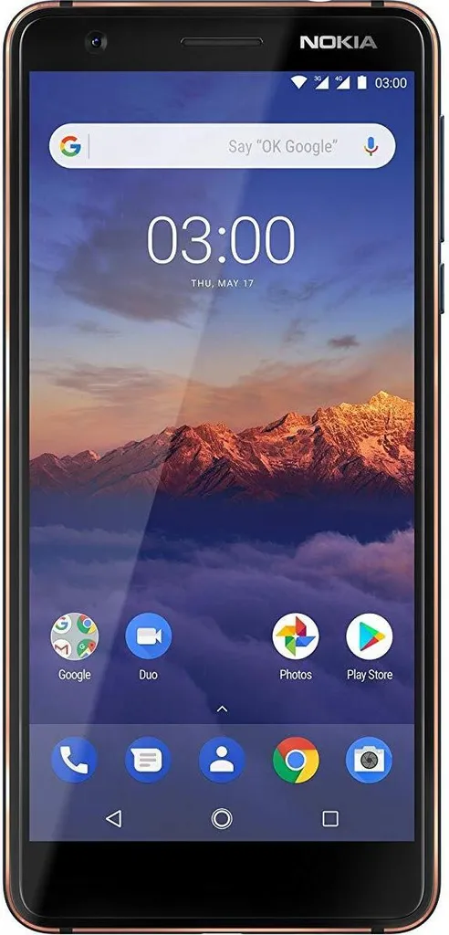Smartphone Nokia 3.1 avec Écran 5,2 Pouces 4G - Finition Bleu Cuivre Premium