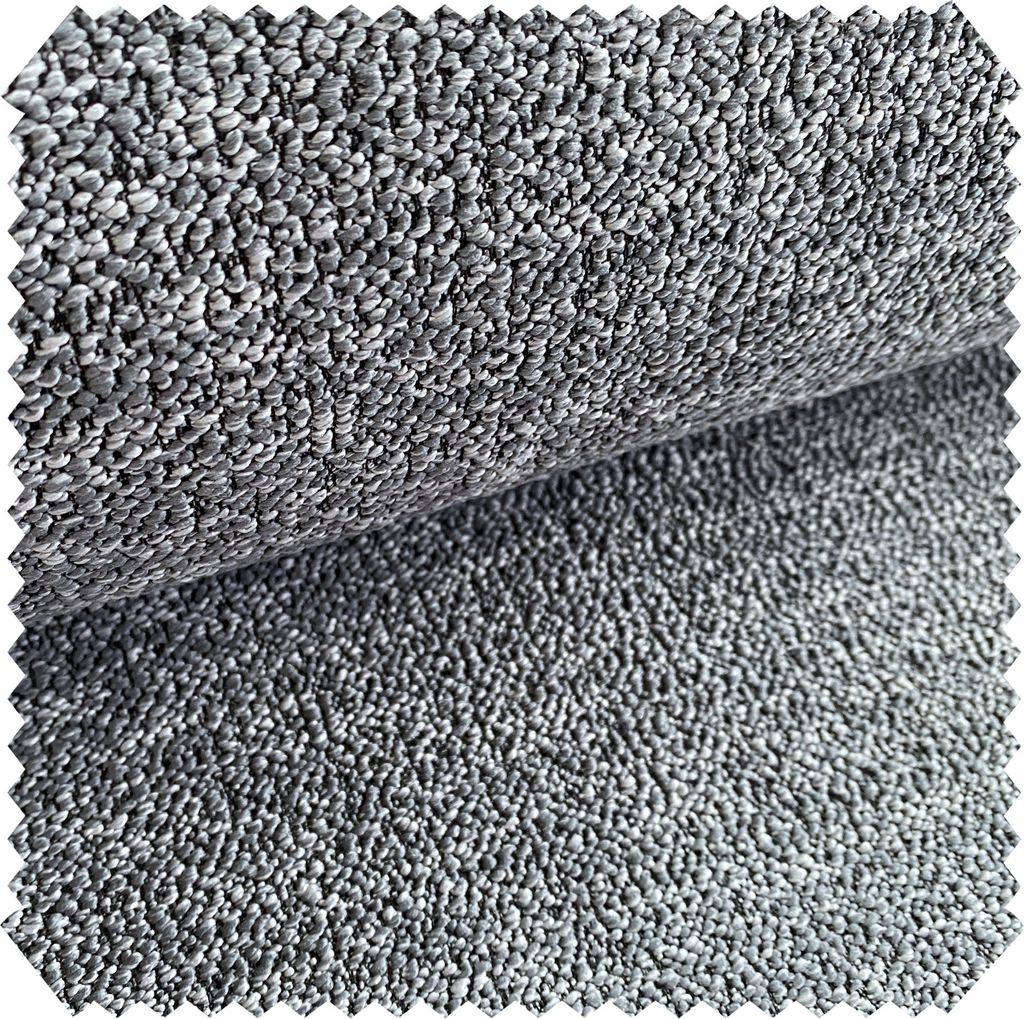 novely ELMSTEIN - Weicher Bouclé-Möbelstoff in 3D Kieseloptik - Robuster Strukturstoff - Pflegeleichte Meterware 1lfm - Farbe: 87 Grau