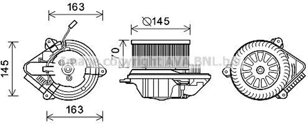 Ventilateur de chauffage pour Peugeot 406 et Saxo - Réparation OE 644171