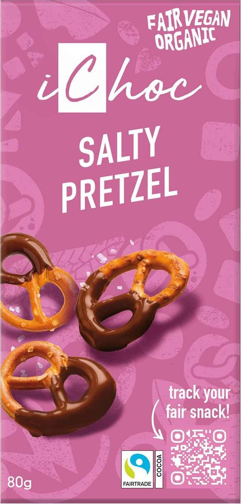 Tablette de chocolat - Salty Pretzel vegan 80g Image du produit 