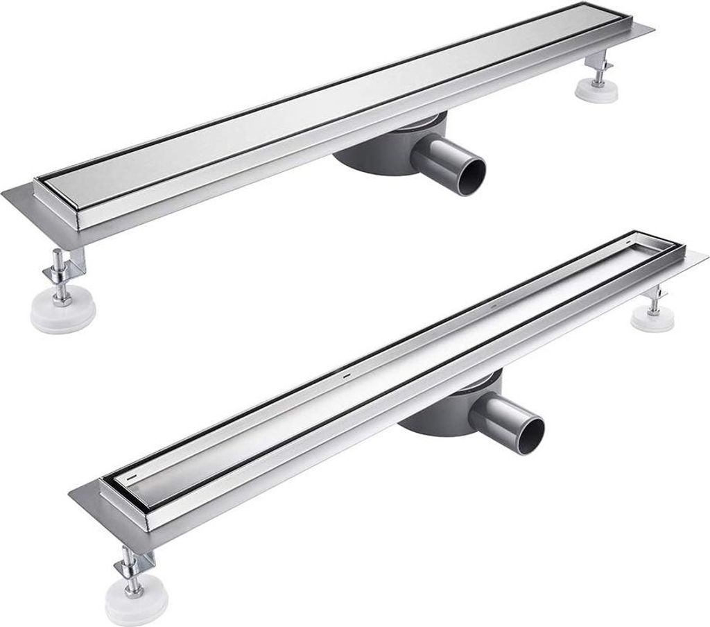 Duschtasse 80 cm - Edelstahl - Fliesenfähig - Komplettset